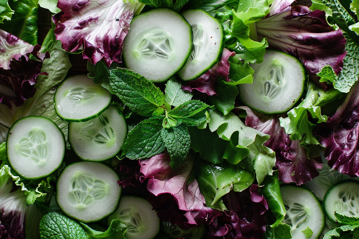 Nova Red Lettuce, Mint, and Cucumber Salad with Lemon-Thyme Dressing
&ndash; Bloom Ranch